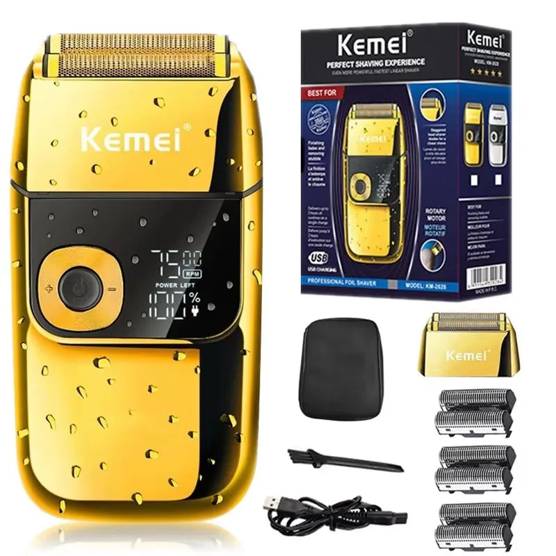 Kemei 2in1 Electric Shaver Men Electric Razor Rechargeable Beard Shaver