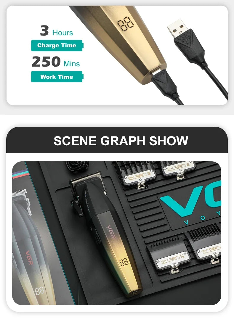 VGR Hair Trimmer Professional Barber Hair Cutting Machine V-003