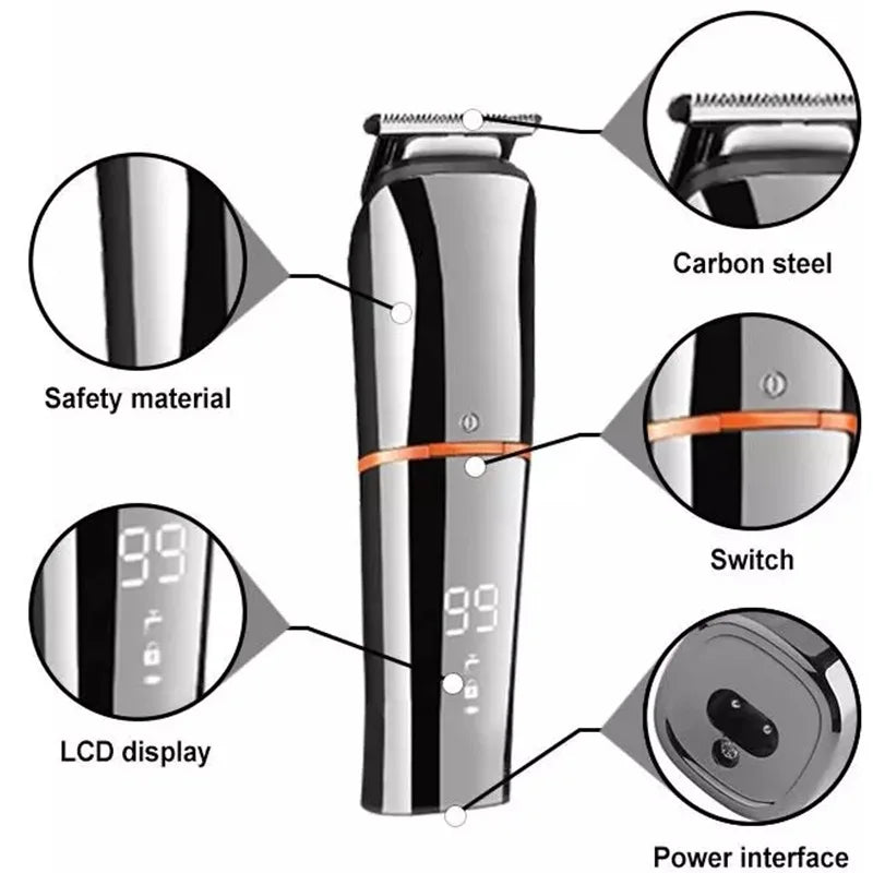 All In One Beard Hair Trimmer For Men Grooming Kit