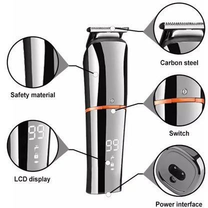 All In One Beard Hair Trimmer For Men Grooming Kit