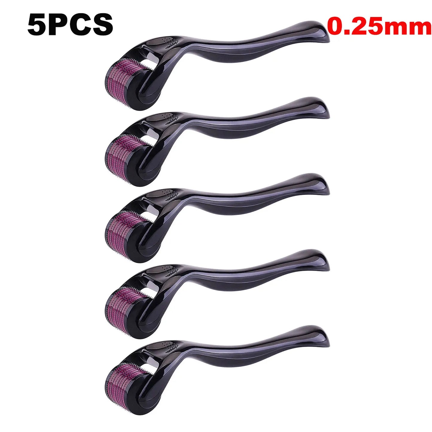 Black Red 540 Needles for Facial Body Hair Growth Derma Roller