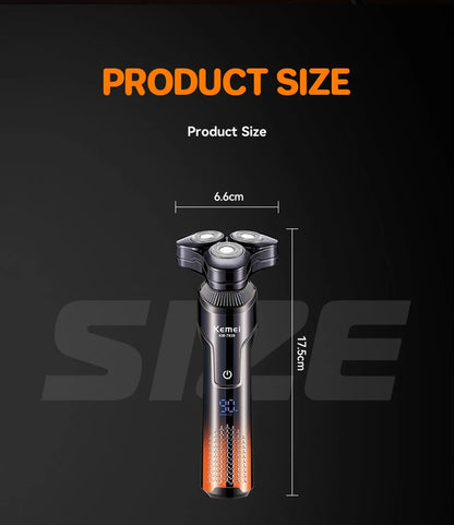 KEMEI Electric Shaver Rotary Beard Trimmer Hair Cutting Shaving