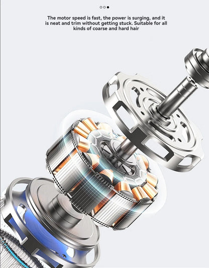 Electric Shaver for Men Digital Display Stainless Steel Cutter Head