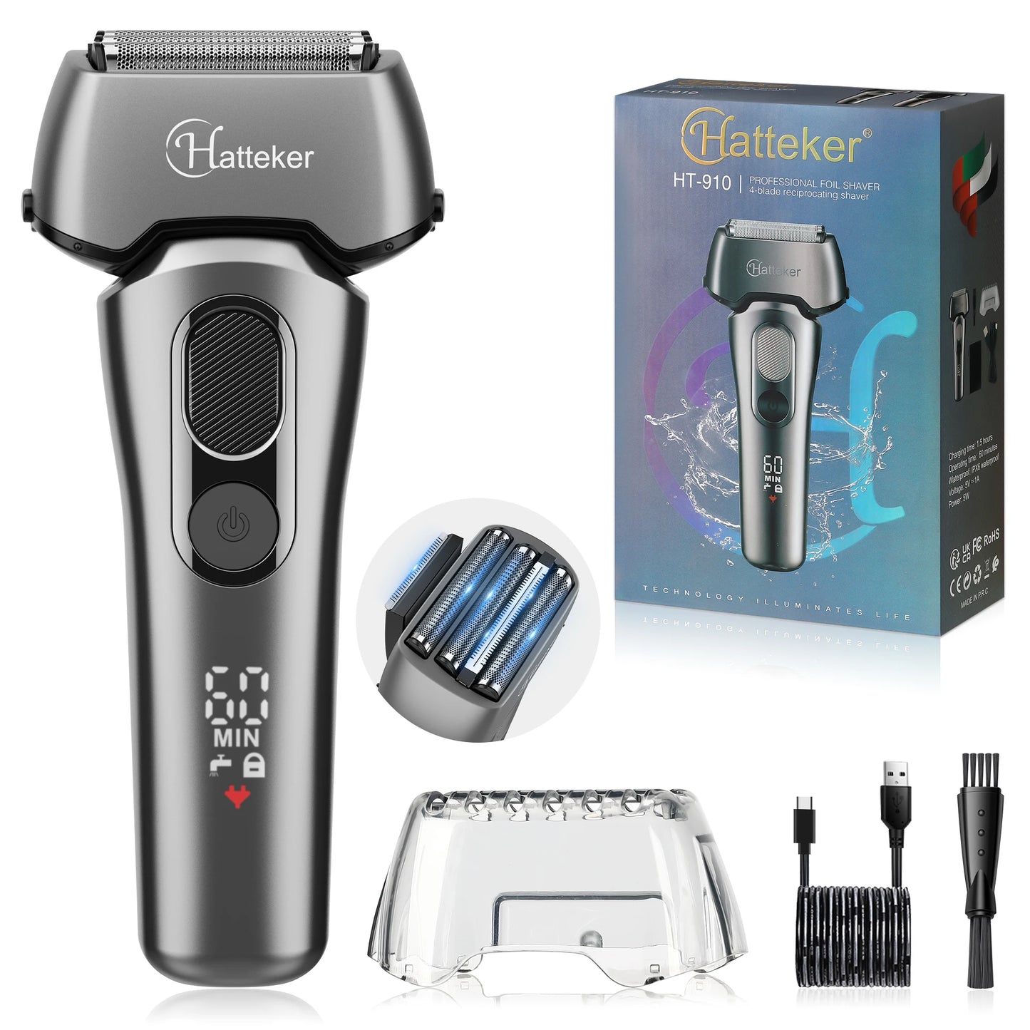 5-D Reciprocating Shaver for Men with LCD Digital Display