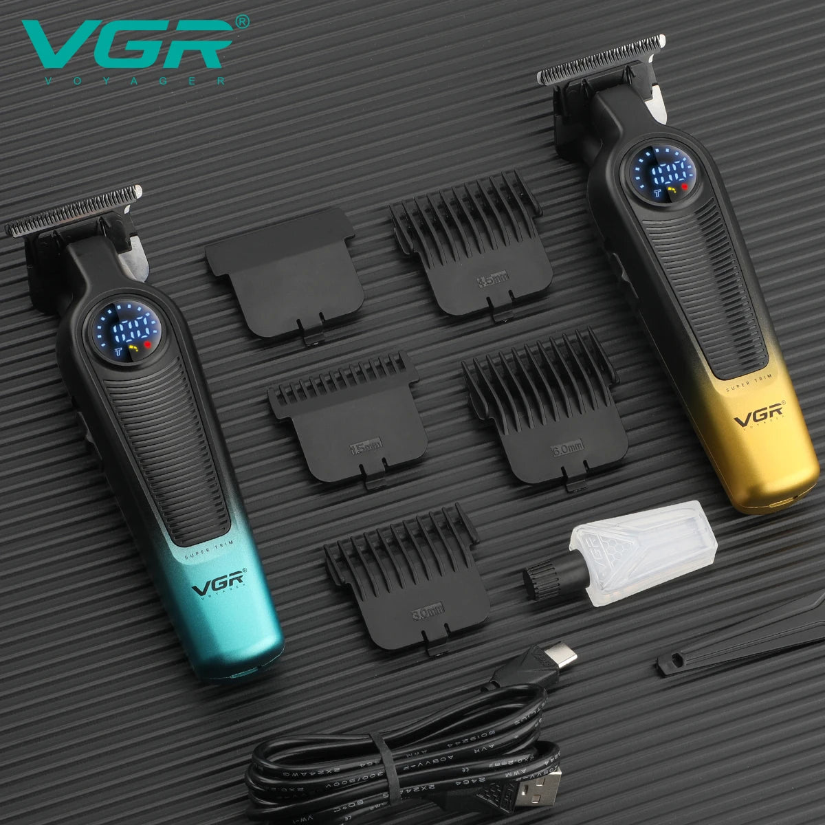 VGR Professional Barber Clippers Cordless Rechargeable V-996
