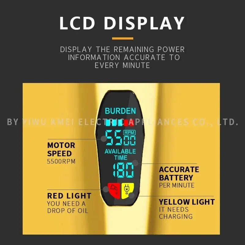 Kemei KM-2850+PG 2023 new metal electric hair clipper