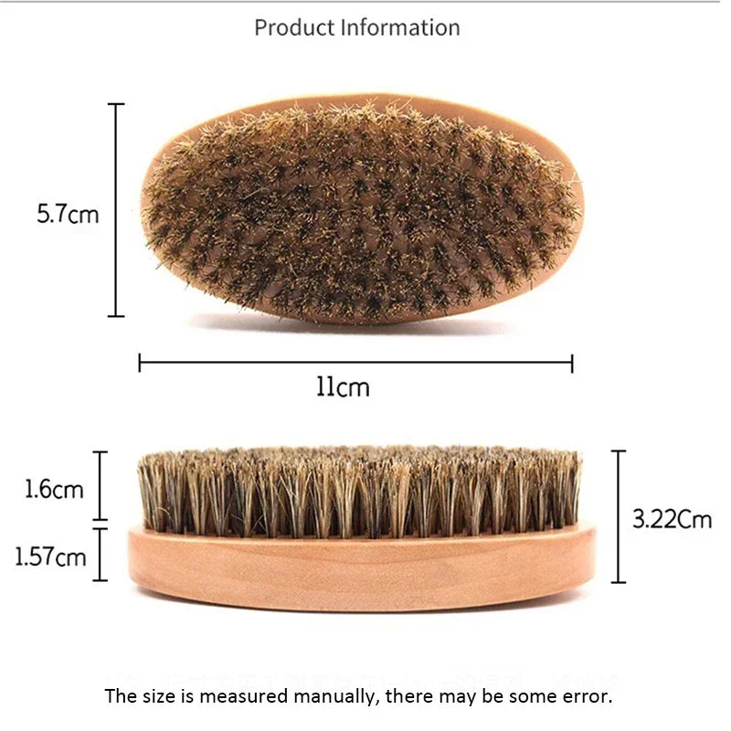 Men Shaving Beard Brush Boar 100% Hair Style Comb Bristle