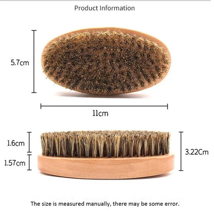 Men Shaving Beard Brush Boar 100% Hair Style Comb Bristle