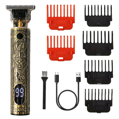 Hair Clipper USB Charging Hair Cutting Machine Electric Vintage Trimmer