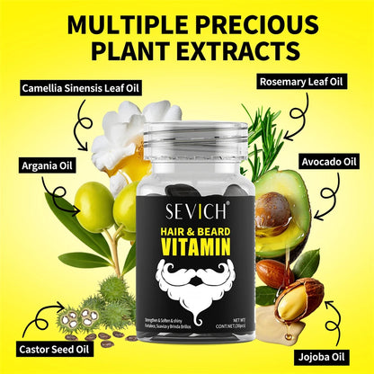 Hair Care Vitamin Capsules Beard Growth Serum Spray Oil