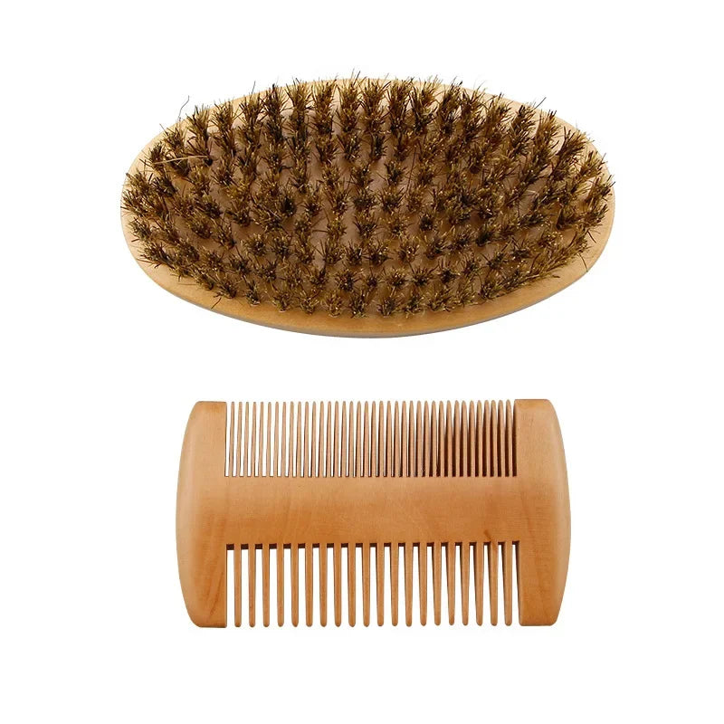 Boar Bristle Men's Shaving Brush Portable Natural Beard Brush