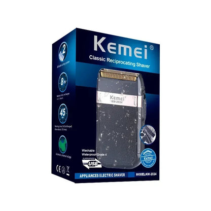 Kemei rechargeable shaver for men wet & dry electric shaver
