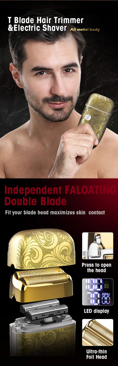 All Metal Oil Head Carving Hair Trimmer Grooming Kit