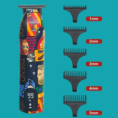 Hair Clipper LK-2207 Rechargeable Graffiti Electric Trimmer