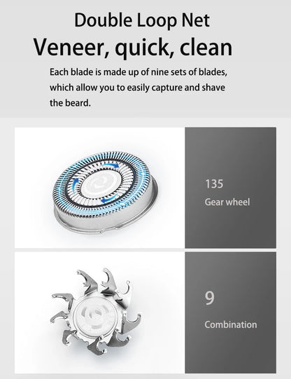 ZOZEN Electric Razor Electric Shaver Washable Rechargeable Clipper