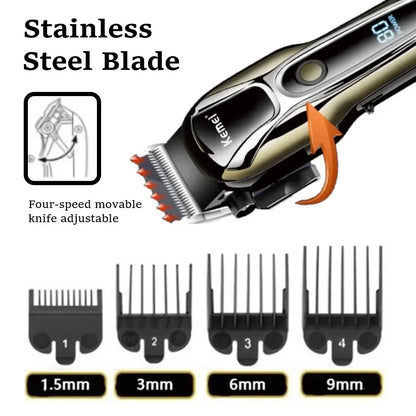 Kemei Hair Clipper Electric Hair Trimmer for Men Electric Shaver