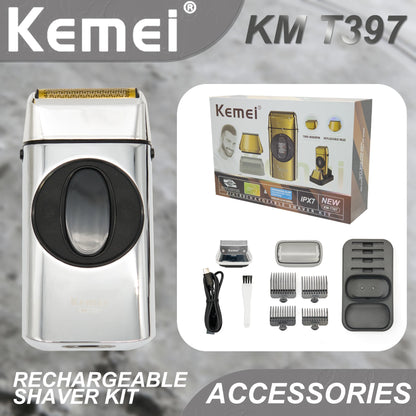 Kemei Beard Trimmer Professional IPX7 2 IN 1 KM-397