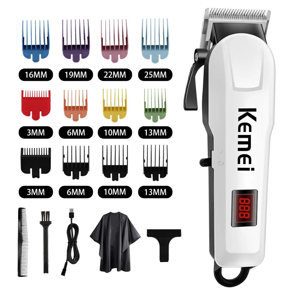 Kemei-809A Professional Hair Trimmer Adjustable Electric Clipper