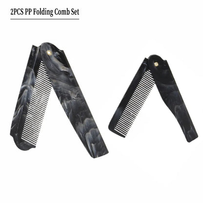 Portable Steel Combs Folding Pocket Beard Comb For Men