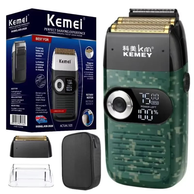 Kemei KM-2026 KM-2 In 1 Rechargeable Razor For Men