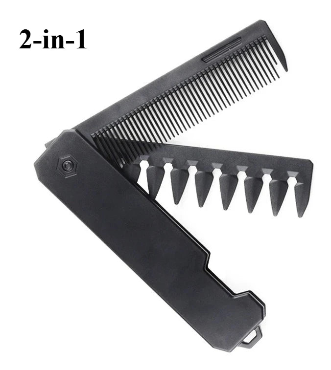 Multifunctional 3-in-1 Plastic Folding Pocket Combs