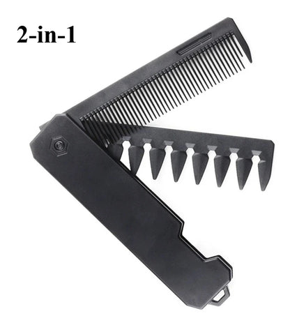 Multifunctional 3-in-1 Plastic Folding Pocket Combs