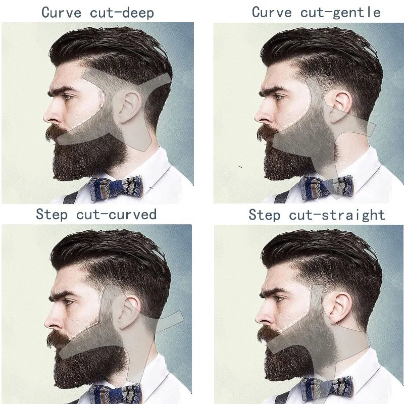 Beard Lineup Guide Template Kit White Pencil Shaper