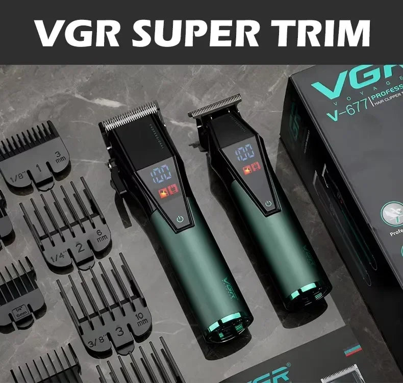 VGR Hair Trimmer Electric Barber Clippers Cordless V-677