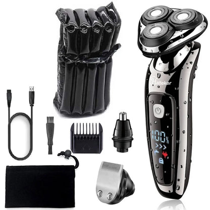 3 in1 Grooming Kit Wet Dry Electric Shaver For Men