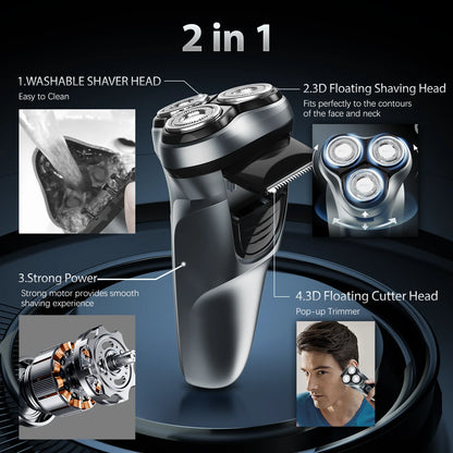 Sejoy Beard Shavers for Men Electric Razor Cordless