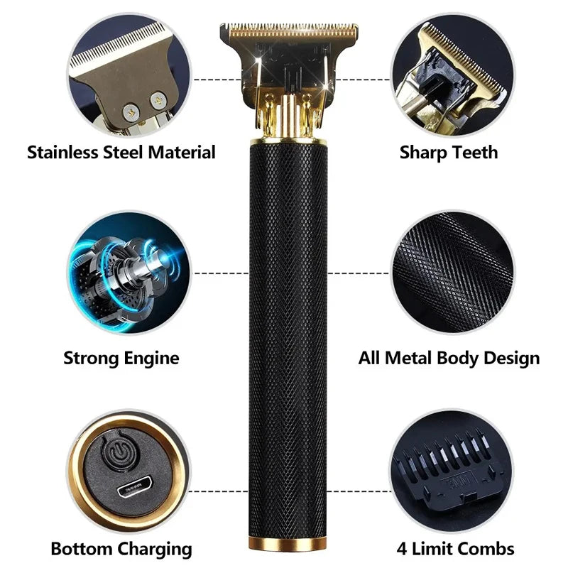 T9 Vintage Beard Shaver Electric Hair Cutting Machine Clipper