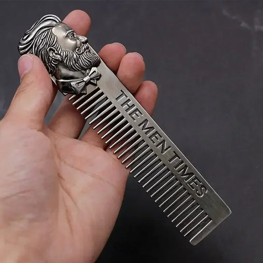 Barber Styling Metal Comb Stainless Steel Gentelman Beard Comb