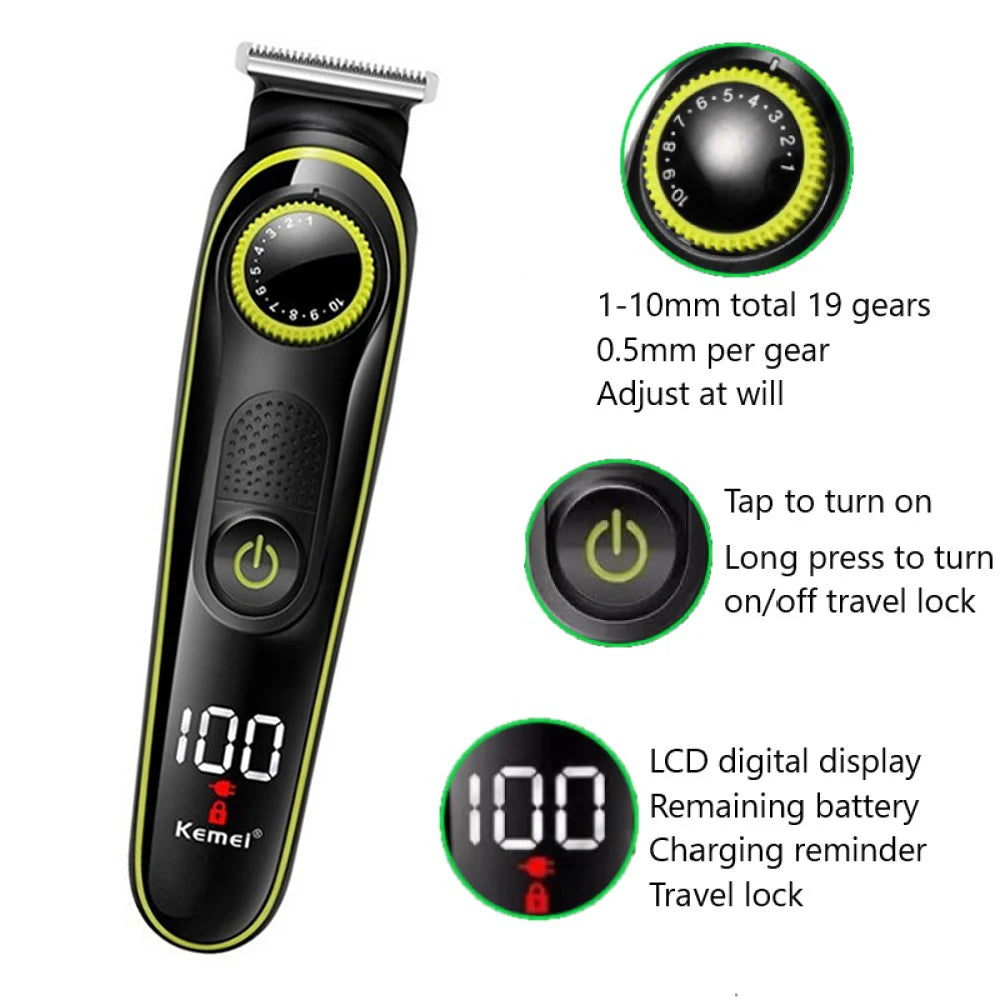 Kemei 696 Electric Hair Clipper Multifunctional Trimmer For Men