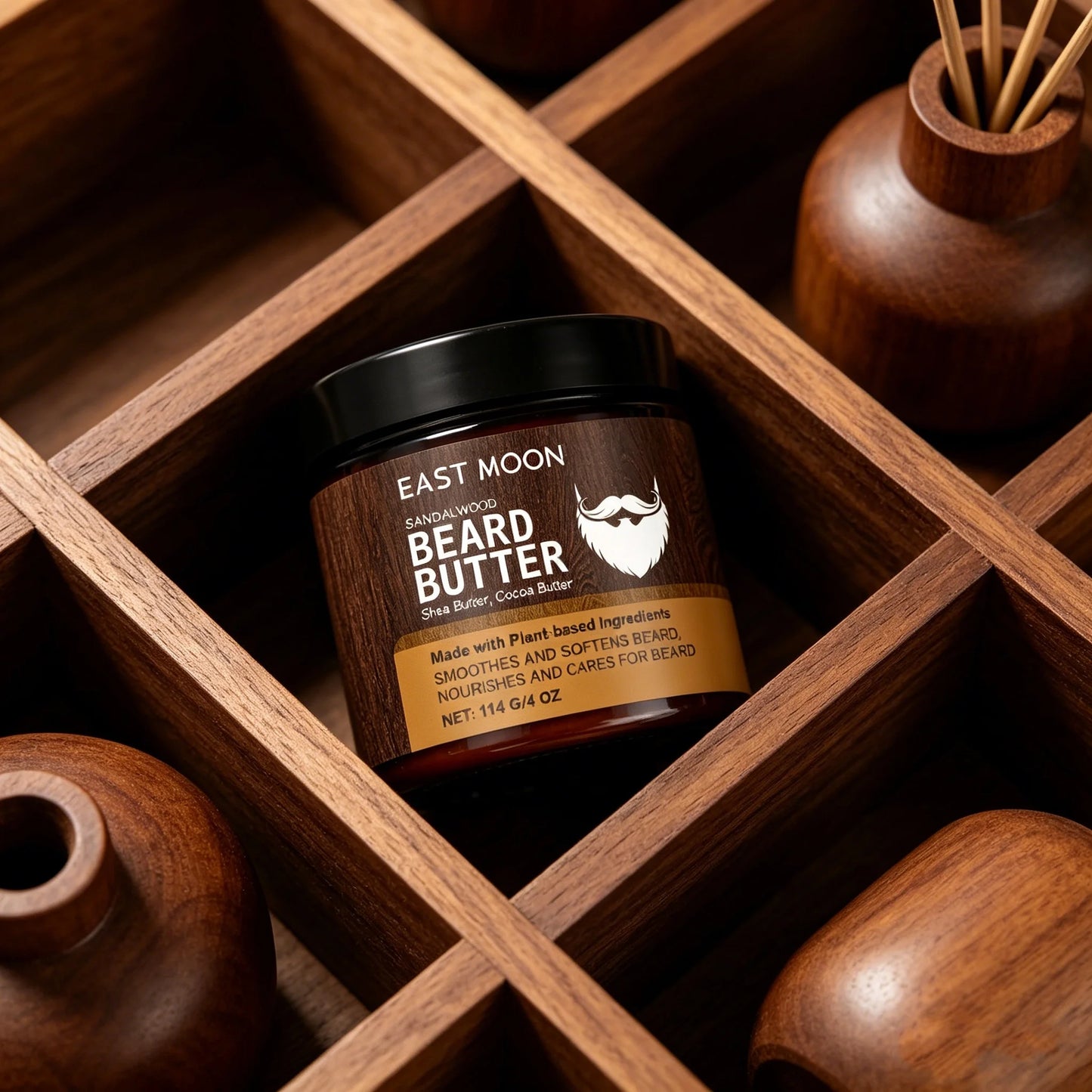 East Moon Sandalwood Beard Growth Cream Improve Friction