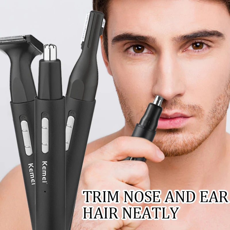 Kemei 6668 All In One Pen Nose Hair Trimmer For Men