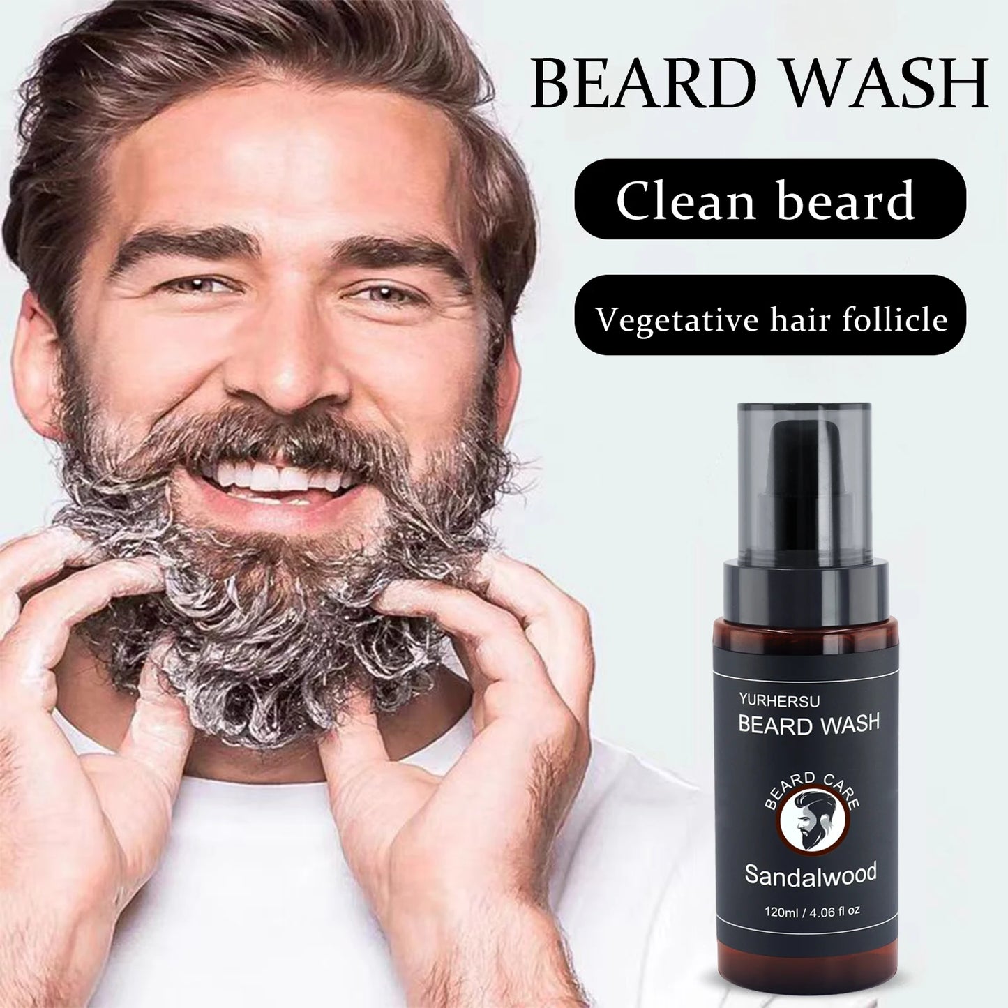 Beard Cleansing Shampoo Softens Beard Deep Cleansing