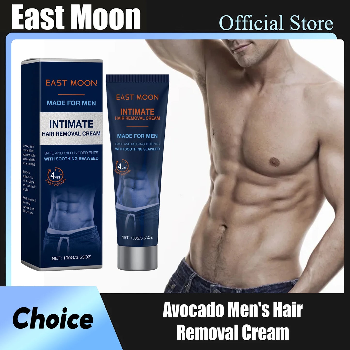 East Moon Men Hair Removal Cream Intimate Areas Painless Removal