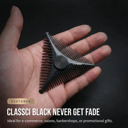1Pc New Mini Triangular Fidget Rotate Combs Wide Fine Tooth