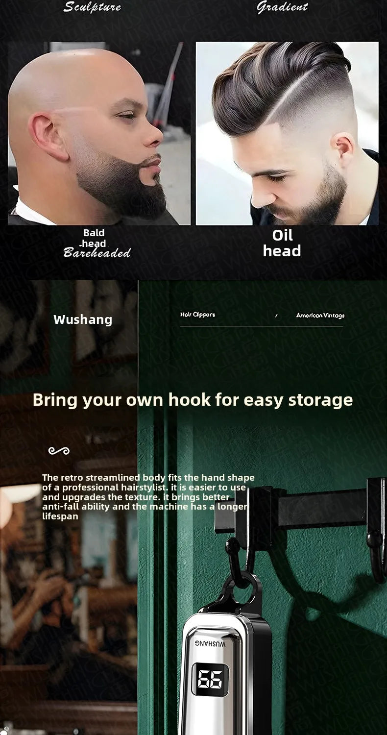 Hair Clipper Rechargeable Cordless Trimmer for Men Grooming