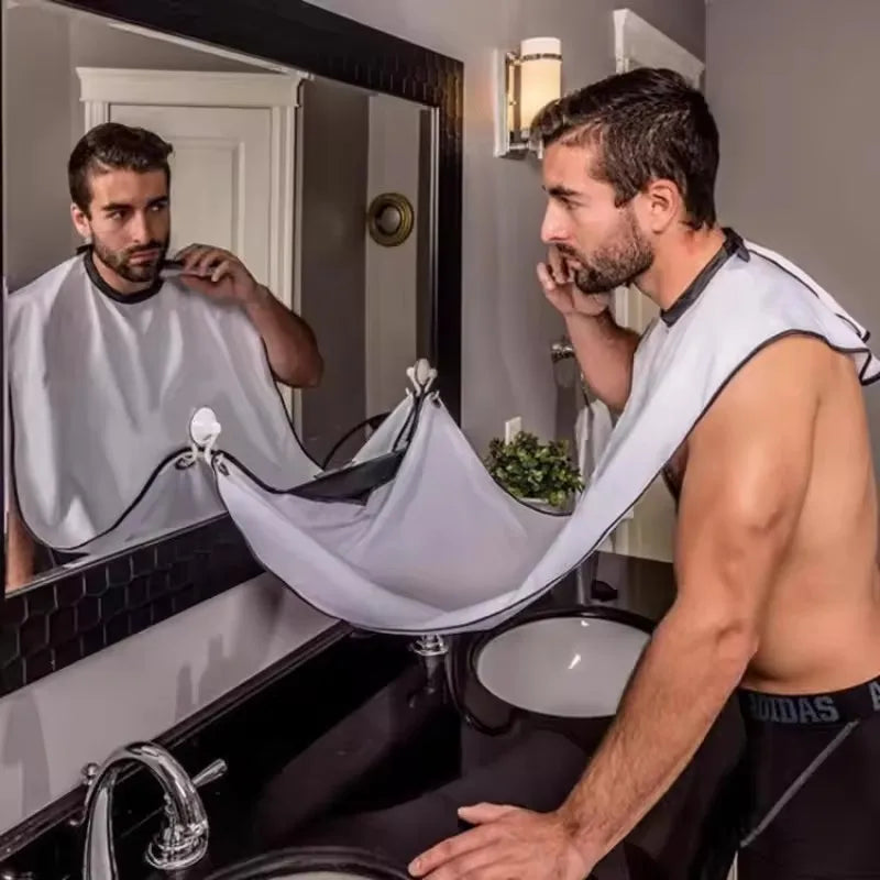 Male Shaving Apron Beard Catcher Cape Care Bib Face Shaved