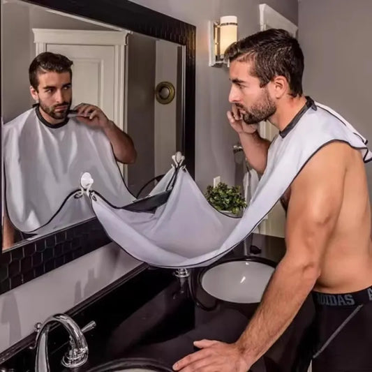 Male Shaving Apron Beard Catcher Cape Care Bib Face Shaved