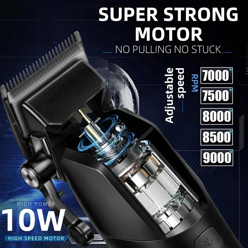 KEMEI 1858 DLC Blade Electric Hair Clipper Professional Barber