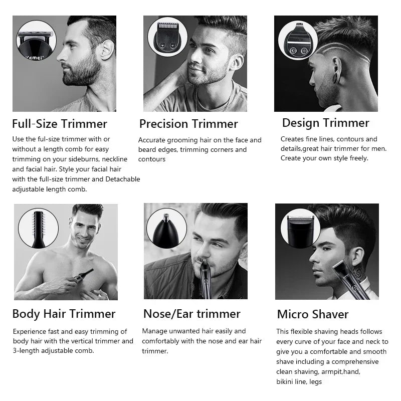 Kemei Electric Hair Clipper Shave Razor Machine Beard trimmer