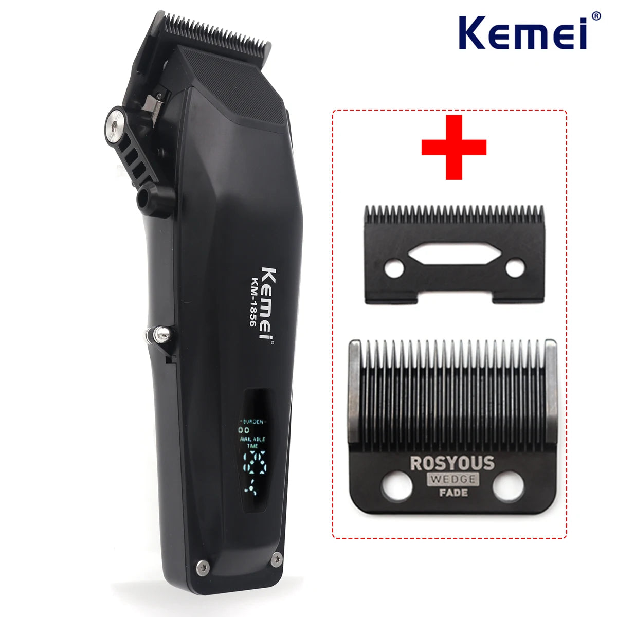 Kemei KM-1856 Professional Hair Clipper LED Display