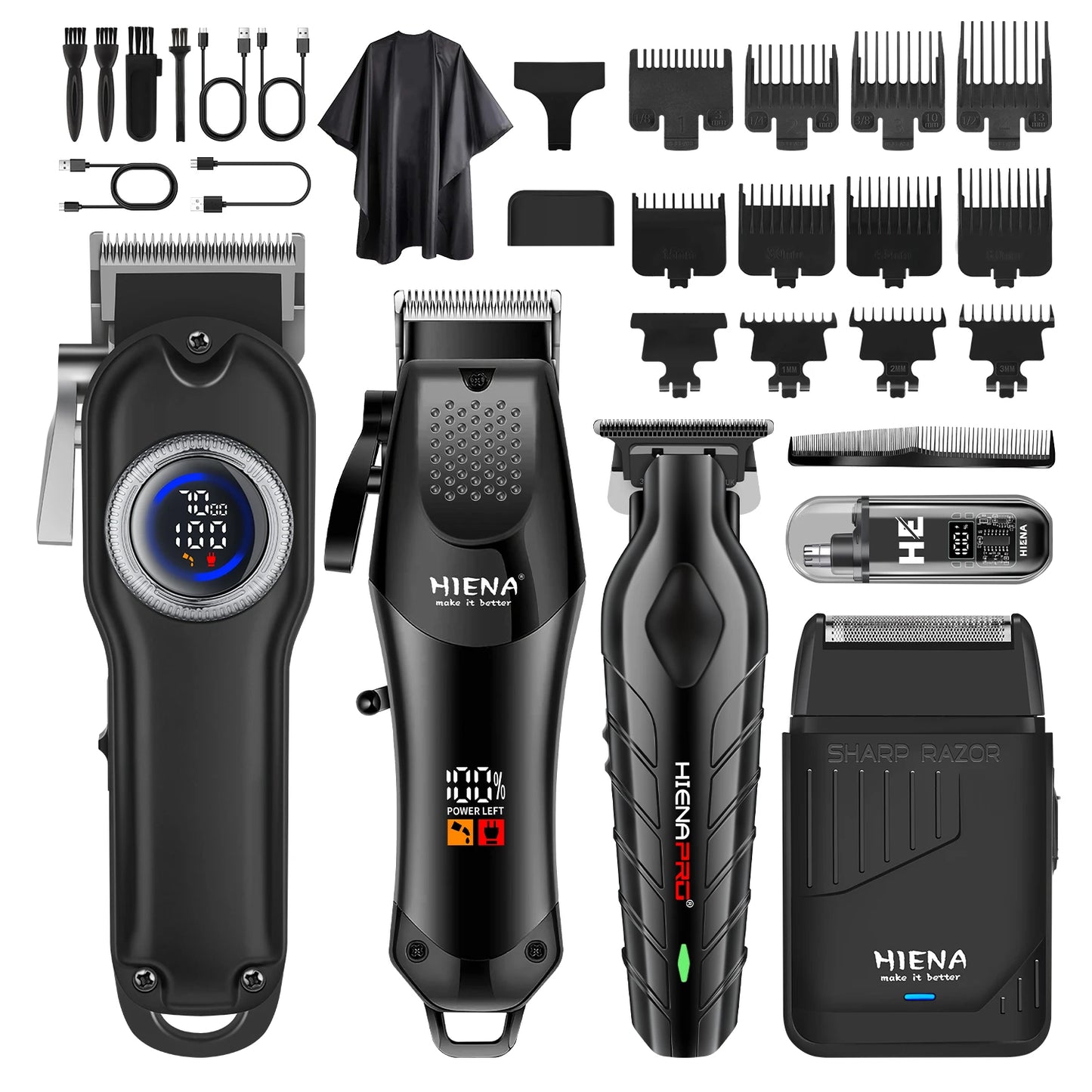 Grooming Kit Professional Trimmer Rechargeable Hair Clippers