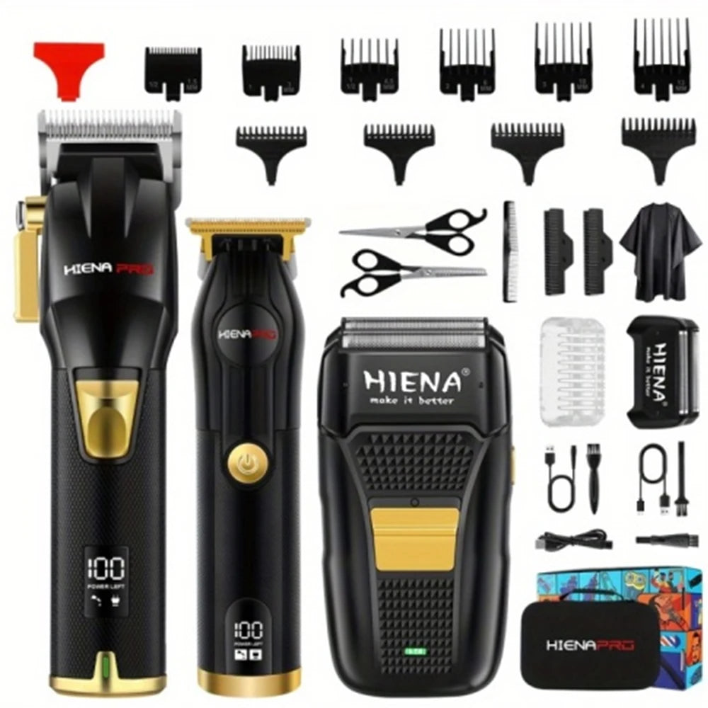 HIENA Professional 3-in-1 Multifunctional Hair Clipper Set