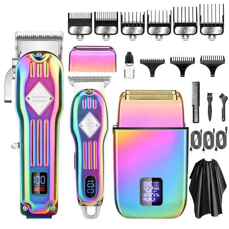 RESUXI 973 3 in 1 Professional Electric Hair Clipper and Shaver Set