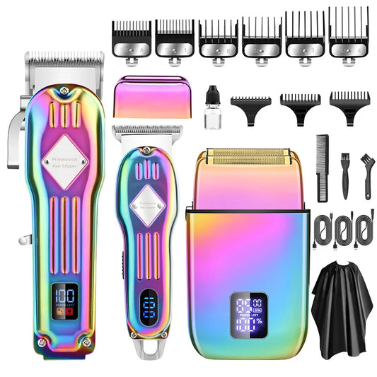 RESUXI 973 3 in 1 Professional Electric Hair Clipper and Shaver Set