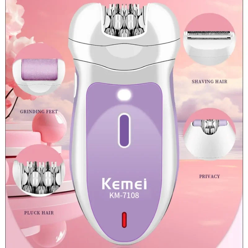 KM-7108 New Four in One USB High Electric Hair Puller