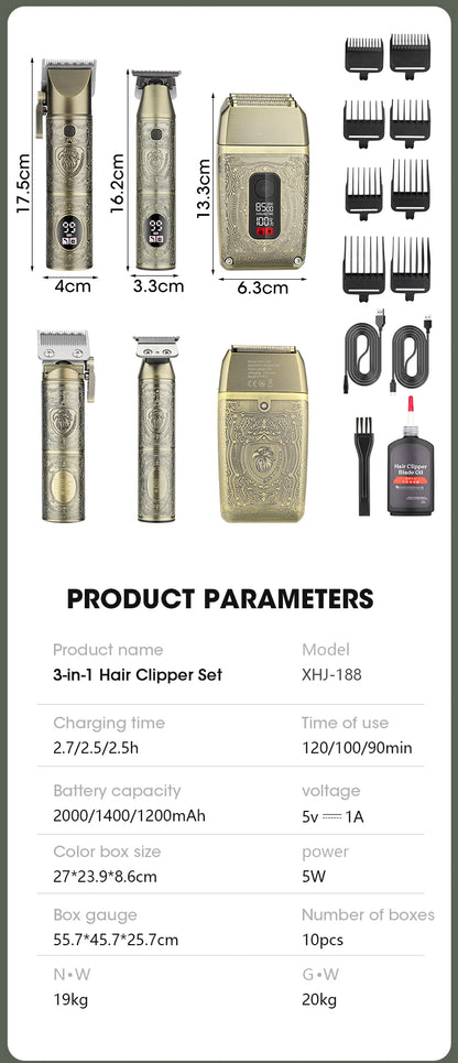 RESUXI XHJ-188 8500 RPM Professional Hair Clipper Electric Shaver